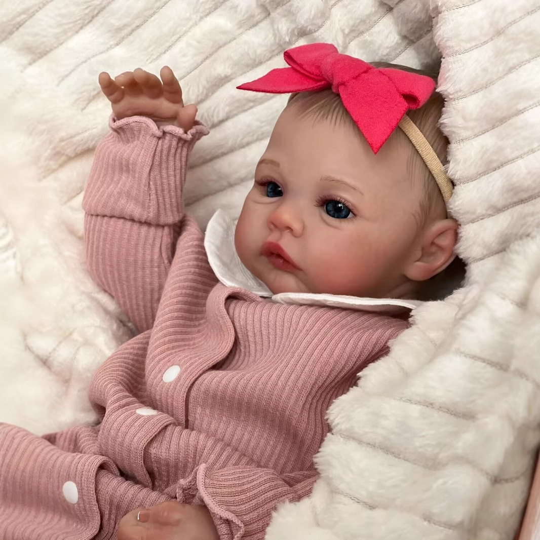 Entrega transfronteriza de una pieza rosada de la muñeca reborn del bebé de la simulación de 18 pulgadas de una sola pieza