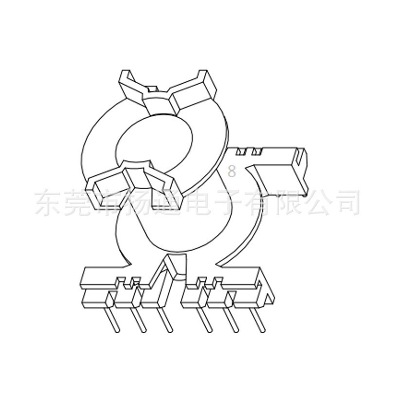 PQ3230变压器骨架PQ3231电木骨架高频骨架bobbin立式6+6针 3230-1