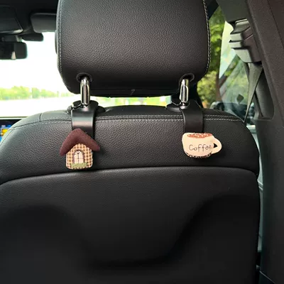 Car seat back hook, car storage Sürətlər qutusu və əl tormozu başlıqları - coffee-house-low-coffee-2-black-hooks