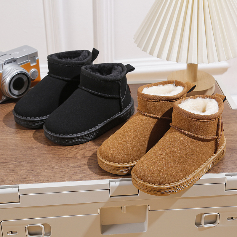 Botas de neve infantis para mulheres no outono e inverno de 2023, novo calor espesso e pelúcia para meninos de oito ou nove anos,_voghion.com