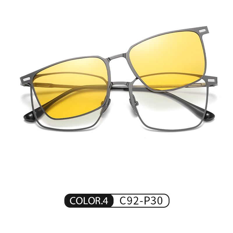 Las nuevas gafas de sol polarizadas magnéticas CG8803 se pueden equipar con gafas planas de miopía, gafas de visión nocturna de metal para conducir de noche