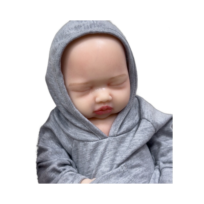 Muñeca de regeneración muñeca simulación muñeca bebé recién nacido lindo sólido 45cm pesado silicona suave estiramiento