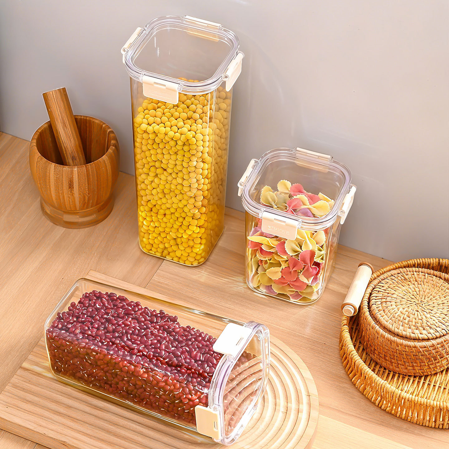 Food-Grade Sealed Jar, Scented Tea Sealed Box, Storage Jar, Household Kitchen Crisper, Transparent Grain Storage Box