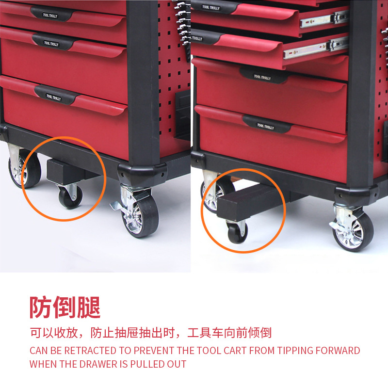 En stock reparación de automóviles y protección automática portátil multi-funcional Almacenamiento de herramientas pesadas Carro de coche gabinete de almacenamiento con herramientas