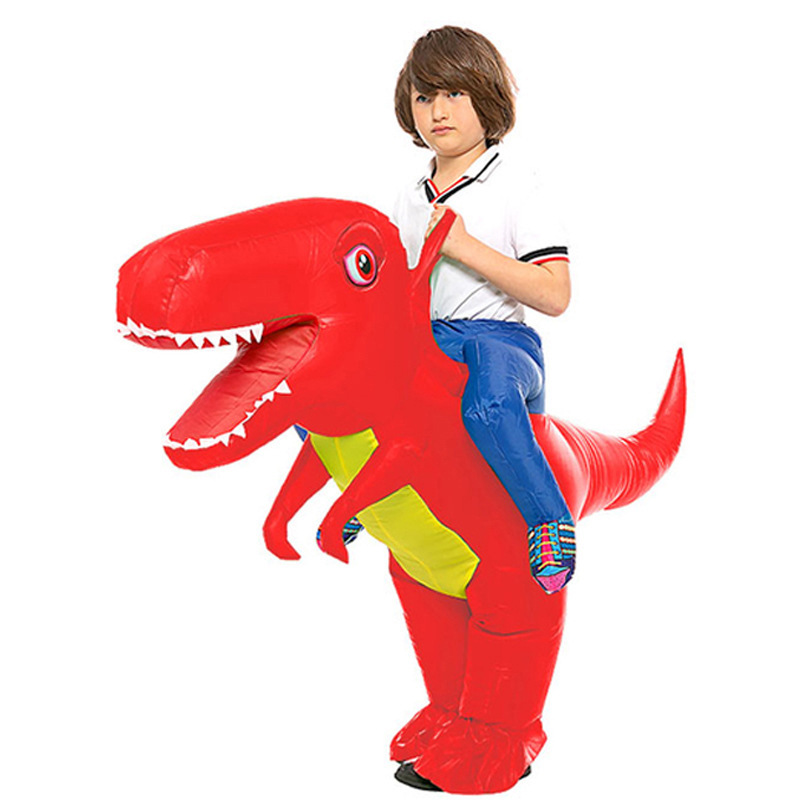 Venta caliente Traje inflable transfronterizo Dinosaurio de Halloween Alien Tyrannosaurus Rex Dress Up Ropa de actuación divertida Decoración de fiesta