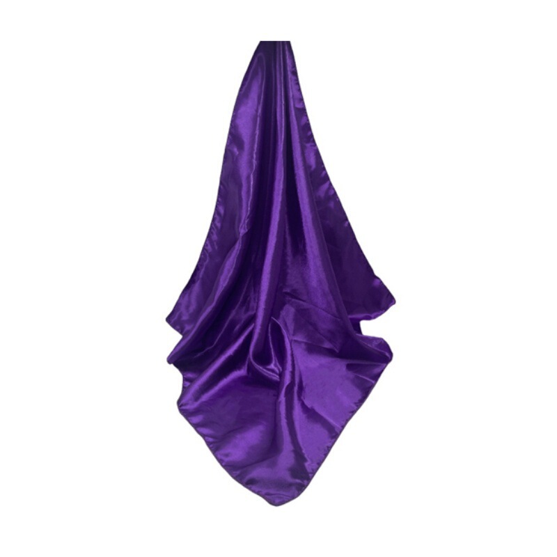 Cross-border solid color silk scarf large square imitation silk satin shawl lazy person no heat curling hair stick bag head cover hair band wholesale