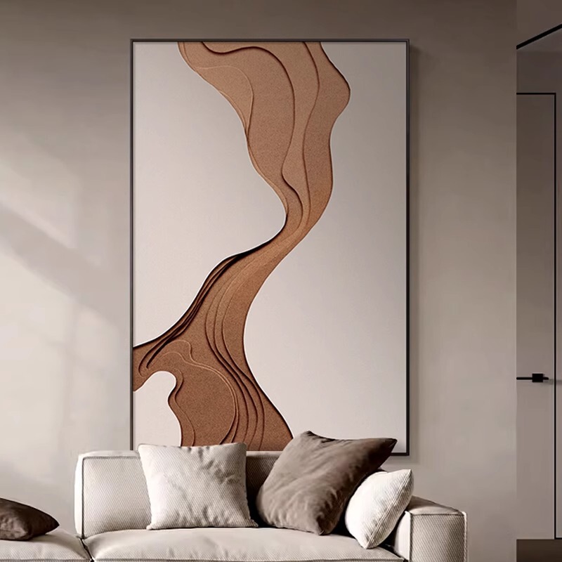 わびさびスタイルのリビングルーム装飾絵画ミニマリストテクスチャ床絵画モダンな抽象ソファ背景壁掛け絵画玄関壁画|undefined