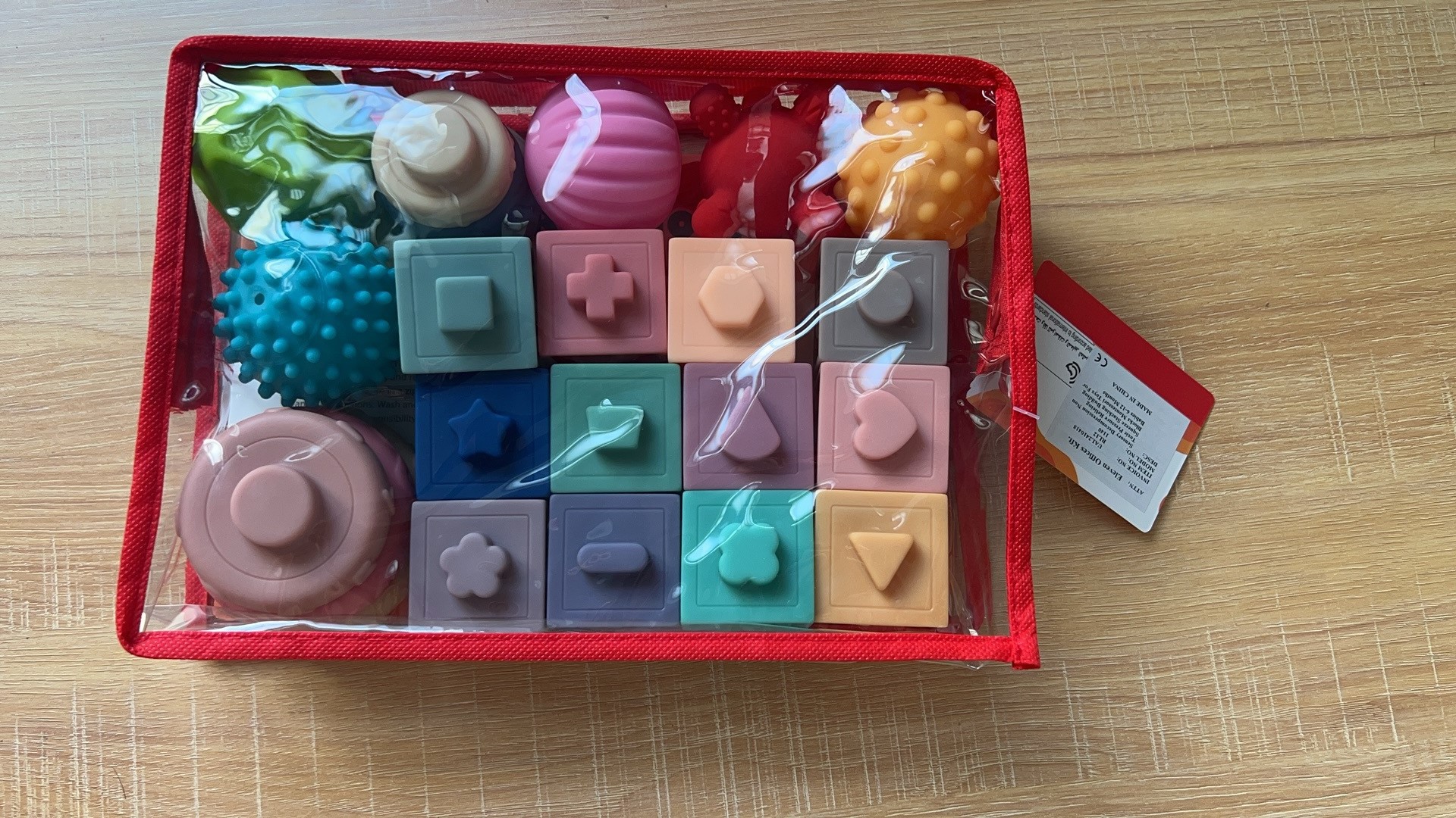 Bloques de construcción de goma blanda para bebés, juguetes de educación temprana, molar los dientes, morder, bloques de construcción de partículas grandes de silicona hervida, rompecabezas y comodidad