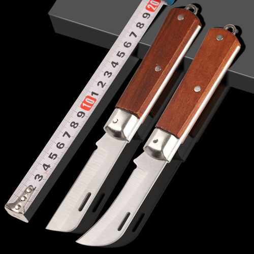 Wholesale Electrician's Knife Wooden Handle Folding Straight Blade Curved Blade Multi-functional Special Steel Skinning Wire Knife Electrical Knife Tool