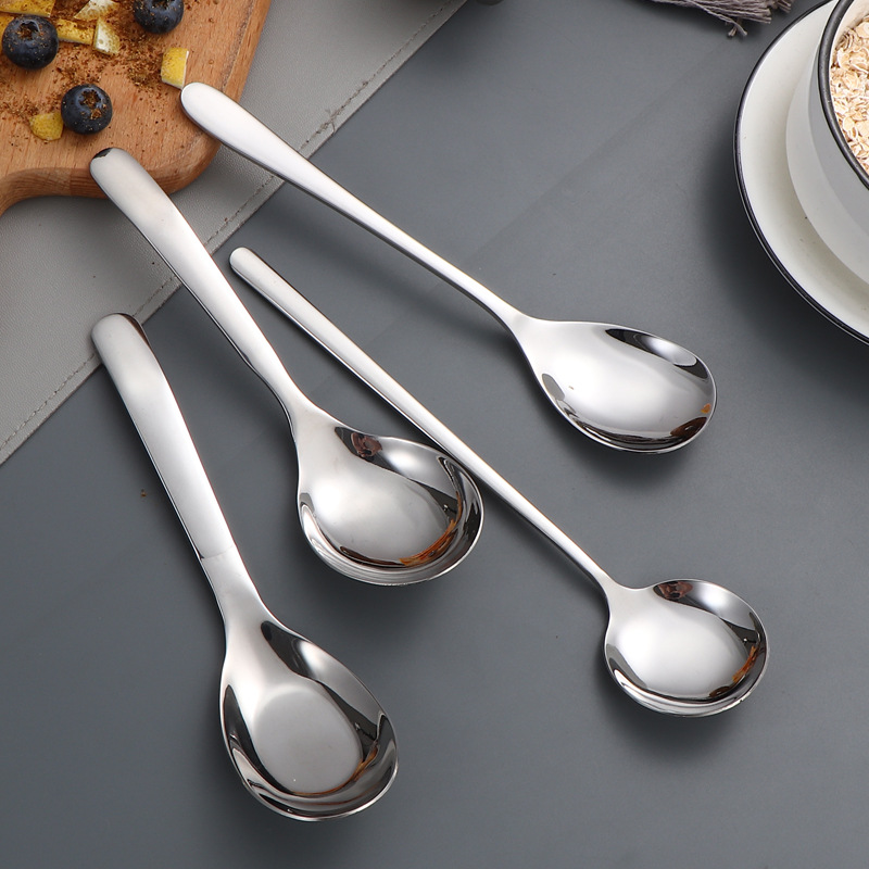 304 cucharas de acero inoxidable explotadas engrosadas profundizar cucharas de comida cucharas de arroz cucharas