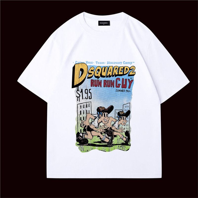 クロスボーダーDSQUARED224SS半袖男性tシャツアメリカ式高街夏服ブランドがゆったりしています。|undefined