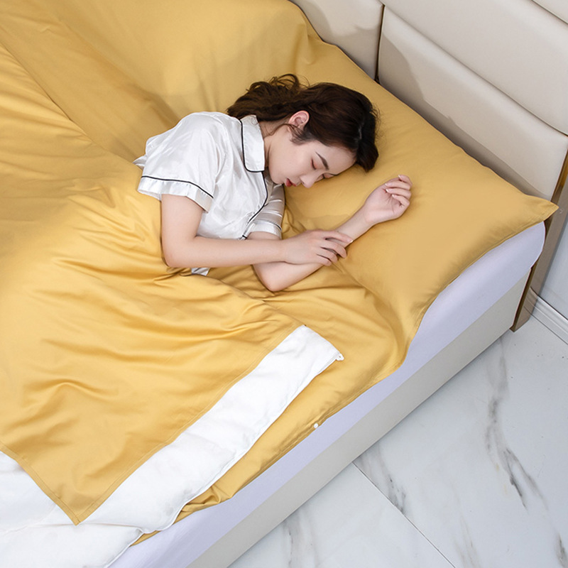 Cotton hotel de algodón puro artefacto sucio saco de dormir vacío 100 algodón para viajes de negocios sábanas funda edredón verano portátil image 21