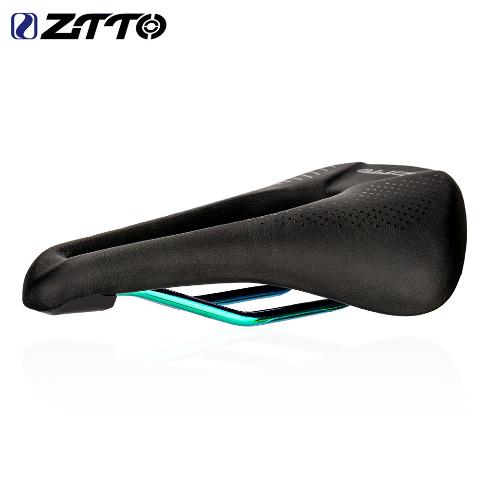 Cojín de asiento de bicicleta ZTTO Cojín de asiento ancho de bicicleta de carretera Cómodo sillín suave Bolsa de asiento de bicicleta de montaña de arco de color Accesorios de ciclismo