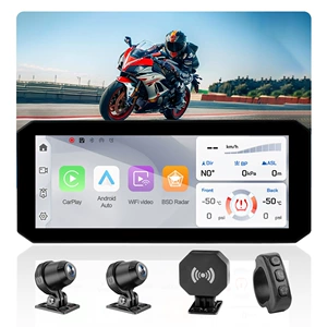 Cross-Border Millimeter Wave Radar Blind Spot Monitoring Motorcycle Recorder Front and Rear Dual Recording Motorcycle Vehicle