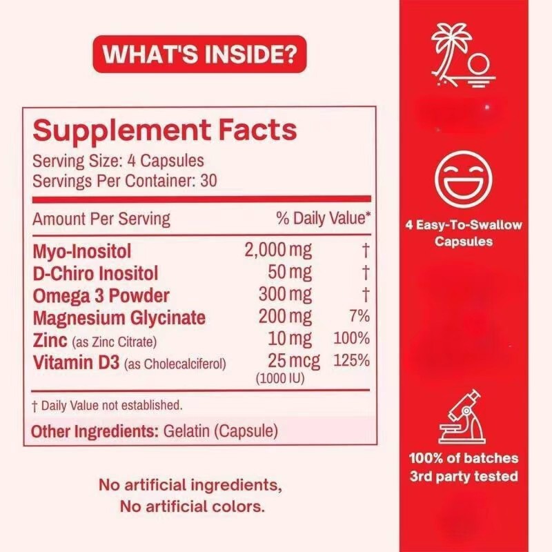 TK批发D-ChiroVitamincapsules荷尔蒙肌醇复合维生素胶囊D-肌醇|undefined