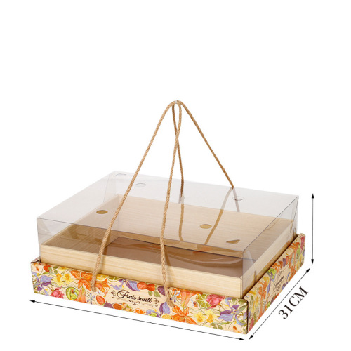 High-end transparent lid fruit packaging box, suitable for 8-10 pounds of fruits, general-purpose creative flower gift box, empty box