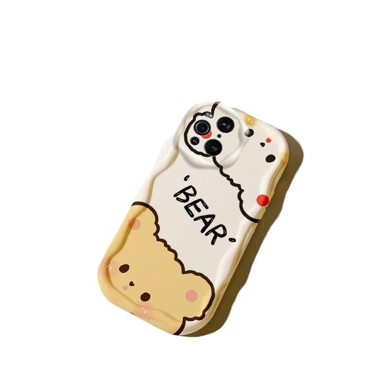 Sonda de oso para iphone16promax funda para teléfono móvil lindo Apple 15 anti-caída 14pro Japón y Corea 13/12