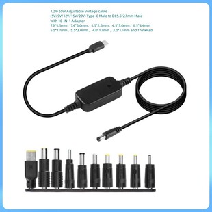 USB C �DDC 5V/9V/12V/15V/20V ����Դ�����10���D�Q�^ LED��