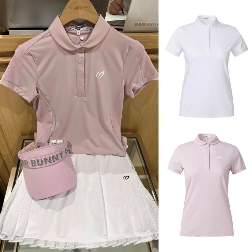 Golf Women's Summer Thin Breathable Quick-Drying Short-Sleeved T-Shirt Fashionable Lapel Polo Shirt Sports Top