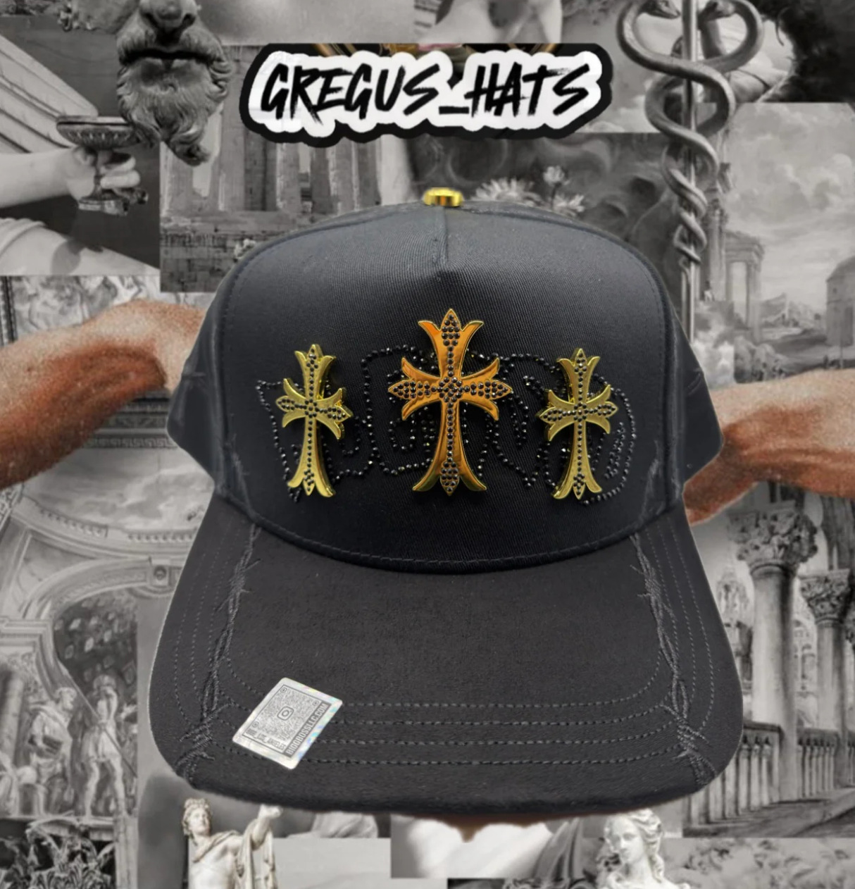 Nuevo Meike Duo Dandy bordado ajustable gorra de boca de pato borde curvo gorra de béisbol con diamantes barba tío