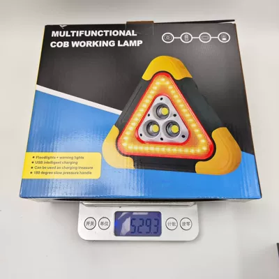 Warning sign LED lighting, USB charging - large-size-battery-model-battery-not-included