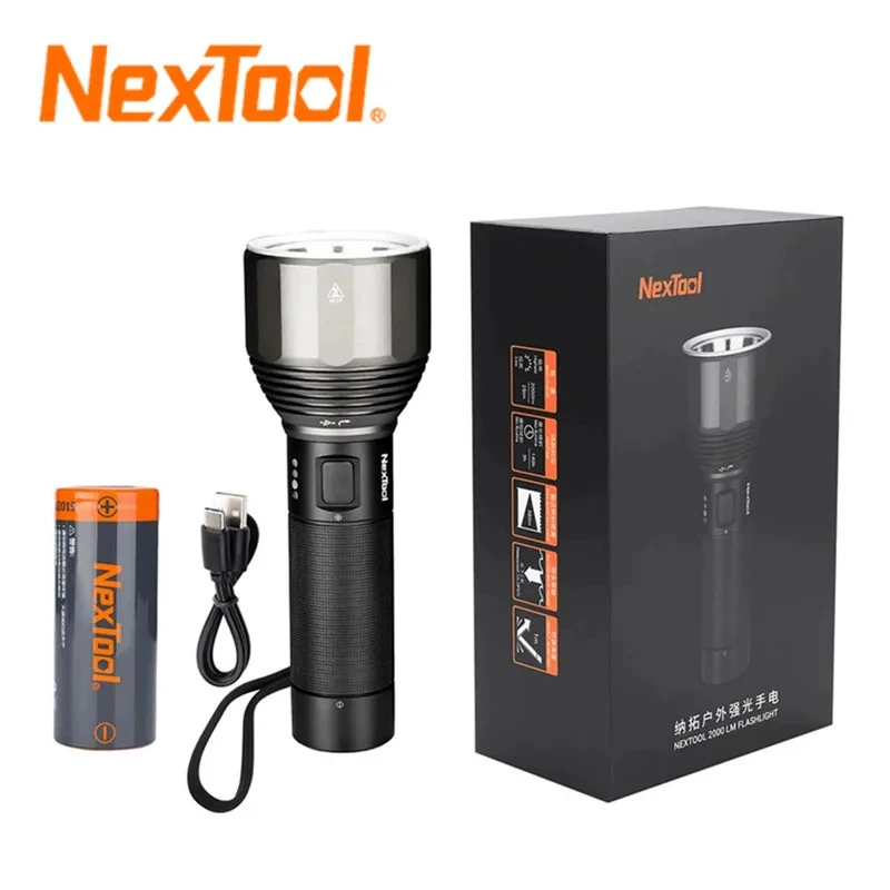 NexTool natuo уличный фонарик с сильным светом, супер яркий, дальний выстрел, перезаряжаемый, сверхдлительный, долговечный, бытовой фонарик