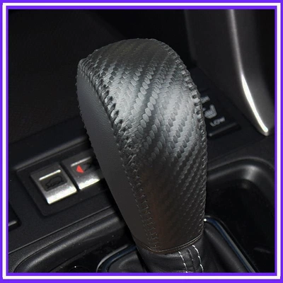 automatic transmission leather gear – Sürətlər qutusu və əl tormozu başlıqları - 13-18-models-carbon-fiber-black-subaruforester