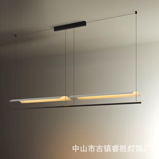 一字餐厅吊灯极简长条餐厅灯茶室办公室现代简约餐桌饭厅照明灯具-阿里巴巴