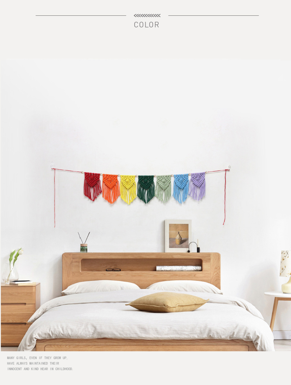 Cotton Material Color Block Pattern Simple Style, Classic Style Style Simple Style Classic Style Color Block Cotton Pendant Artificial Decorations
