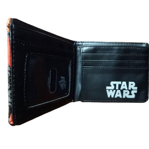 El cine y la televisión periférica Star Wars cartera Negro Guerrero soldado blanco corto de dos veces la cartera de la Juventud de Los Hombres DE LA PU billetera