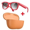 Red glasses, brown lens charging