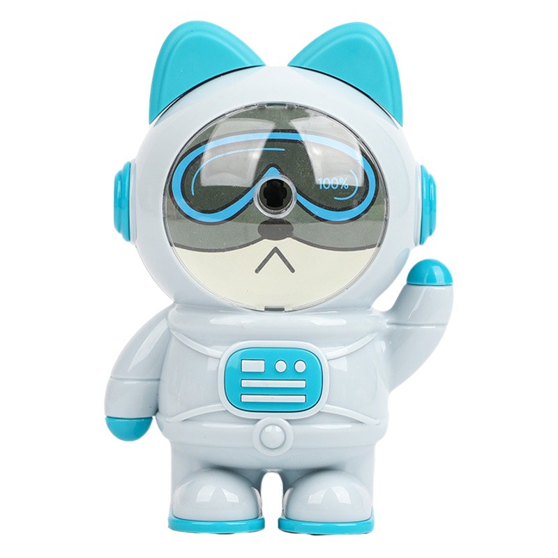 7835 espacio Meow sacapuntas automático sacapuntas estudiante manivela Sacapuntas de dibujos animados sacapuntas astronauta sacapuntas