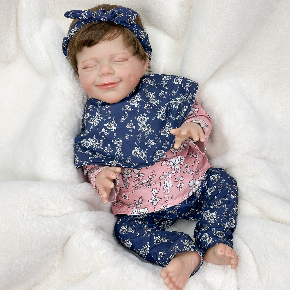 Muñeca renacida juguete de niña venta caliente 18 pulgadas imitación hecha a mano muñeca de bebé muñeca transfronteriza