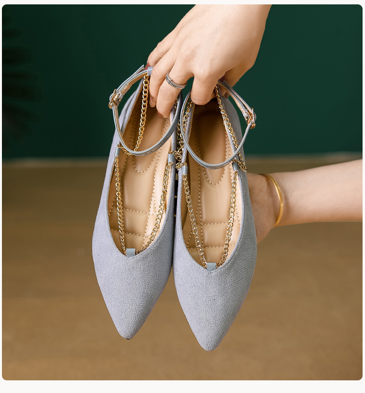 Women's Casual Vacation Solid Color Point Toe Flats display picture 3