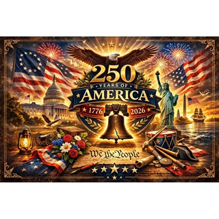 跨境定制USA 250周年纪念拼图游戏节日装饰礼品纸品解压益智玩具