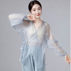 古典舞蹈服身韵纱衣女薄款飘逸外搭练功服中国舞形体舞蹈服演出服