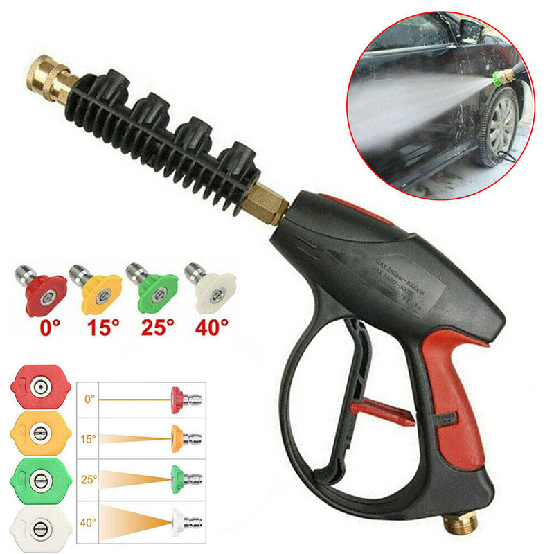 M22-14高压水枪喷头家用清洗水枪高压中长枪快插接头高压清车机