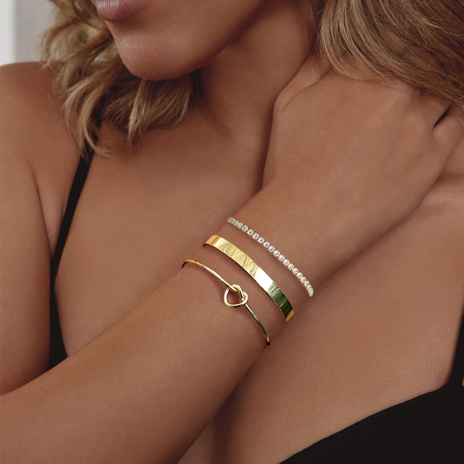 Minimalistische Layering Armbänder Für Damen Stapelbar_voghion.com