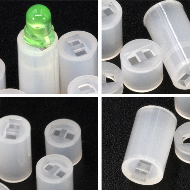 批发供应 5x16.5mm led双孔导光柱 灯柱 led间隔柱 尼龙白色套管