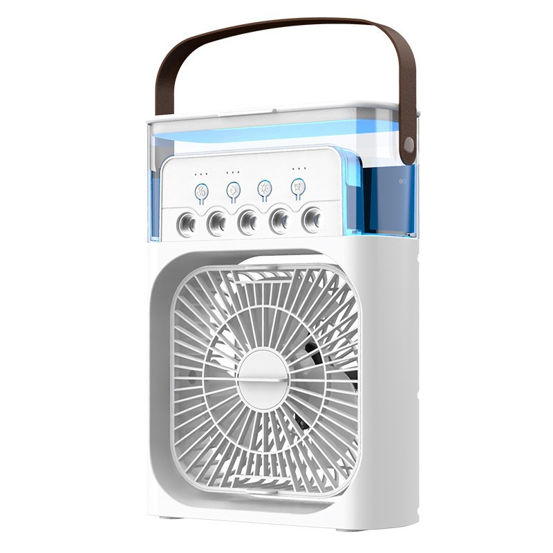 Explosión de ventilador de humidificación de pulverización de cinco agujeros de refrigeración de oficina dormitorio ventilador de escritorio fuerte gran fuente de viento fábrica