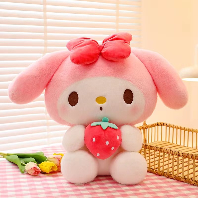 Juguetes de peluche lindos muñecas de frutas almohada muñeca agarra muñeca boda tira muñeca de tela muñeca estand juguetes regalos