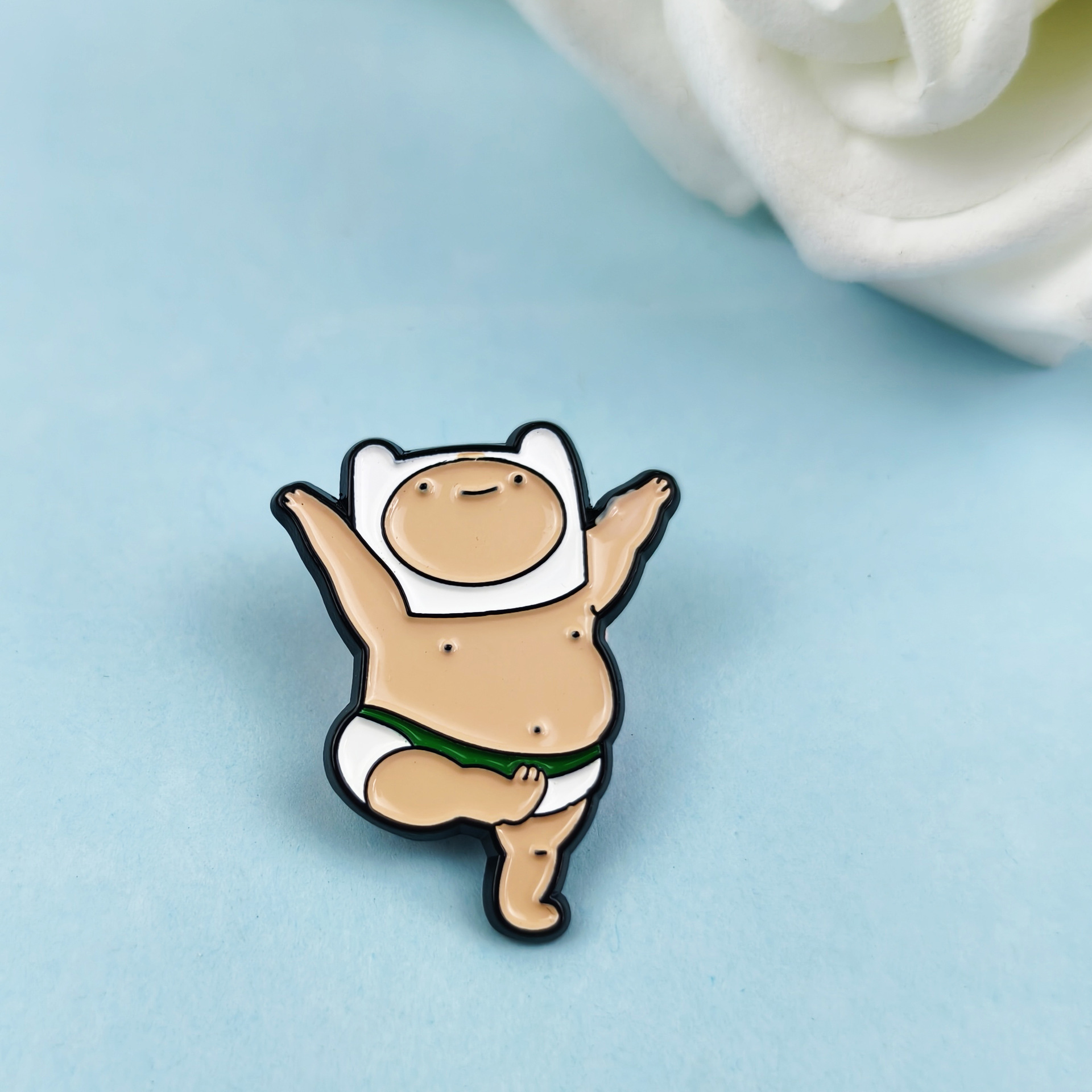 Personalidad lindo hombre gordo insignia alfiler transfronterizo ins dibujos animados aleación goteo aceite divertido villano vestido broche