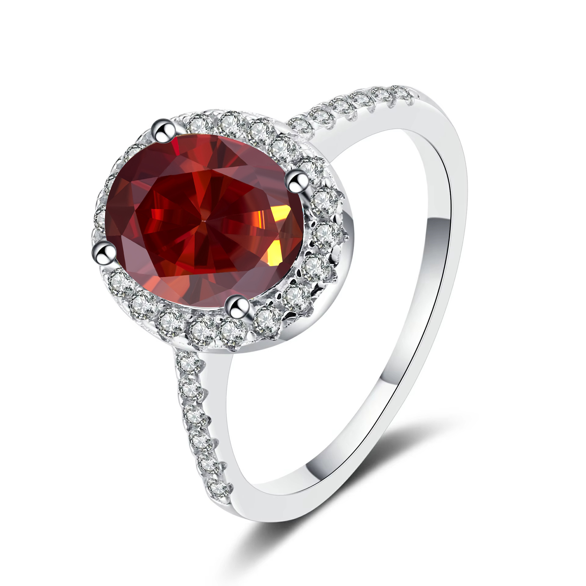 Nuevo 925 joyería de plata para mujeres Wei incrustado 1 quilate de plata esterlina D anillo de piedra de moissanita anillo de boda