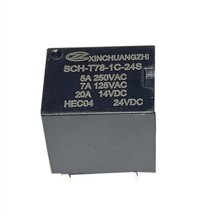 信创智SCH-T78-1C-24S 20A24V小体积汽车继电器可替代HFKW-24