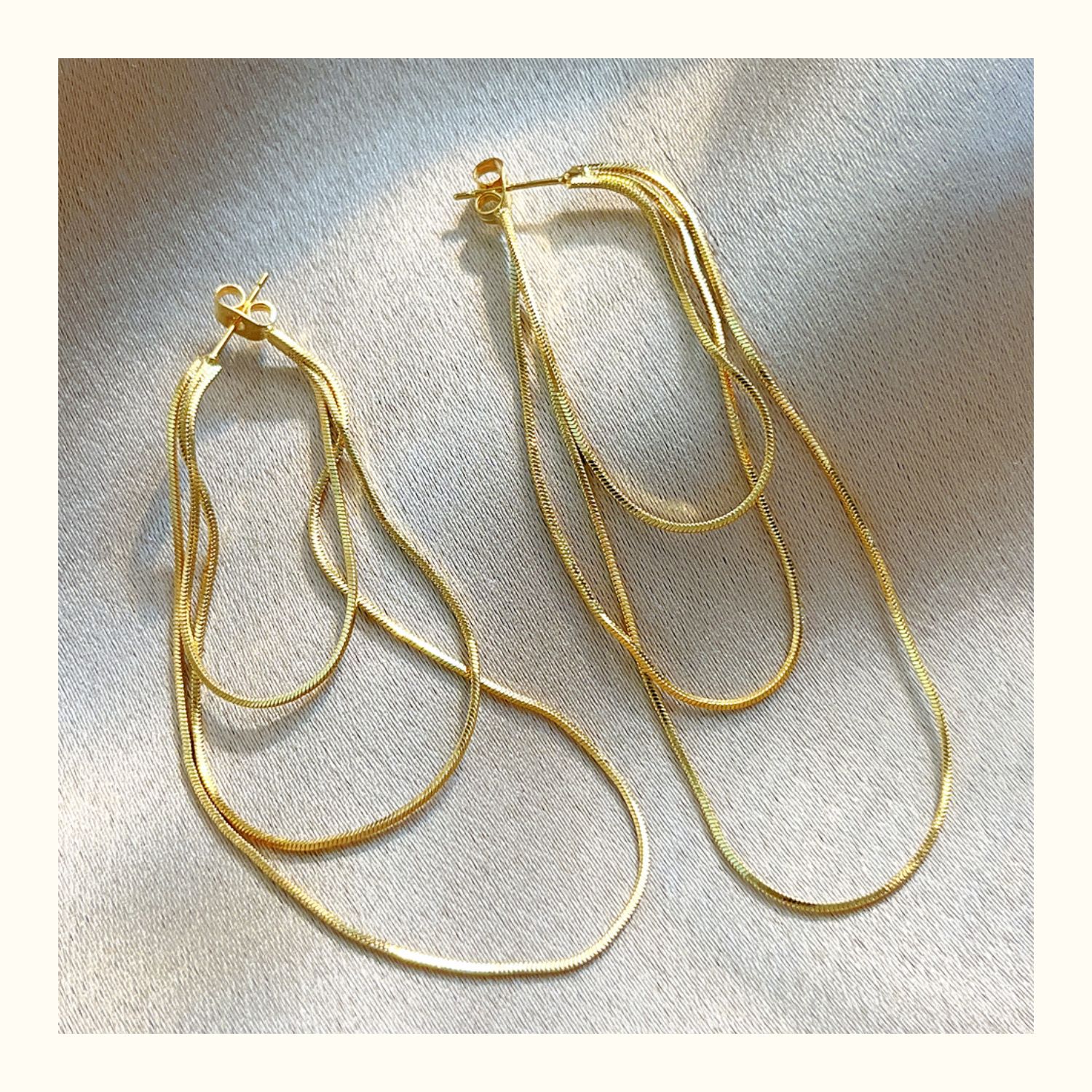 1 Pair Simple Style Geometric Plating Brass Drop Earrings display picture 4