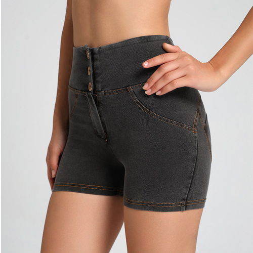 New High Waist Peach Butt Fitness Shorts Women's Tight Slimming Sports Stretch Yoga Pants Short Peach Pants