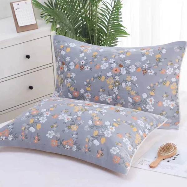 Gray spring pillow towel