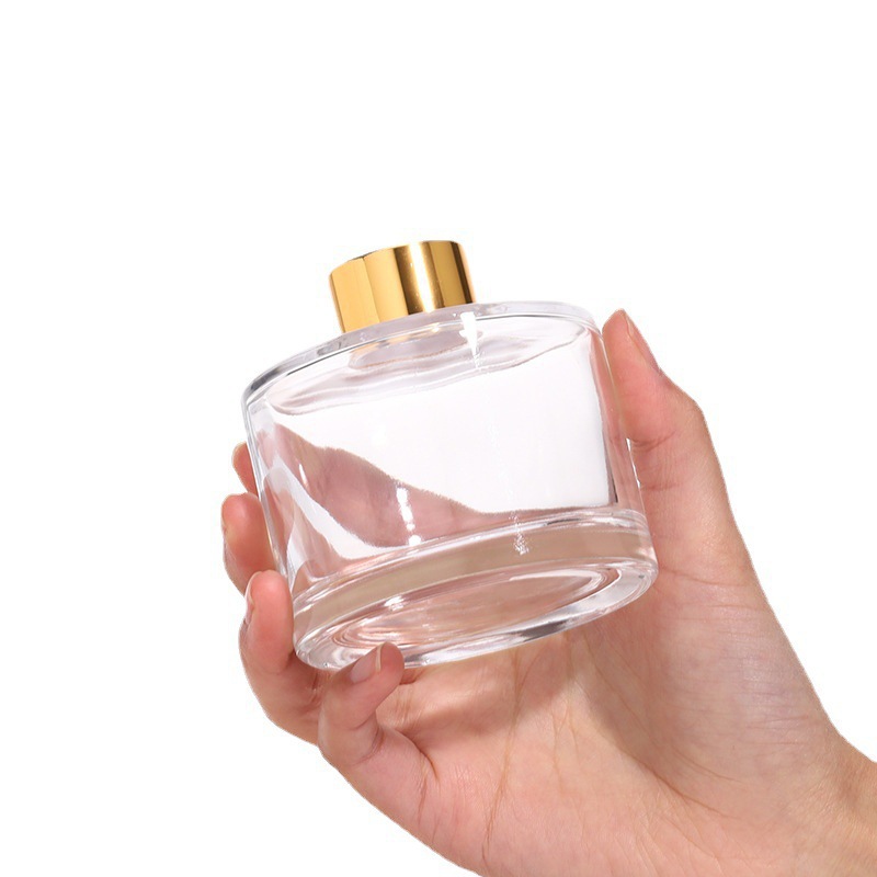 Botella de fragancia de vidrio 100ml cilindro dormitorio no fuego botella vacía 50ml botella de perfume volátil de caña de gran capacidad