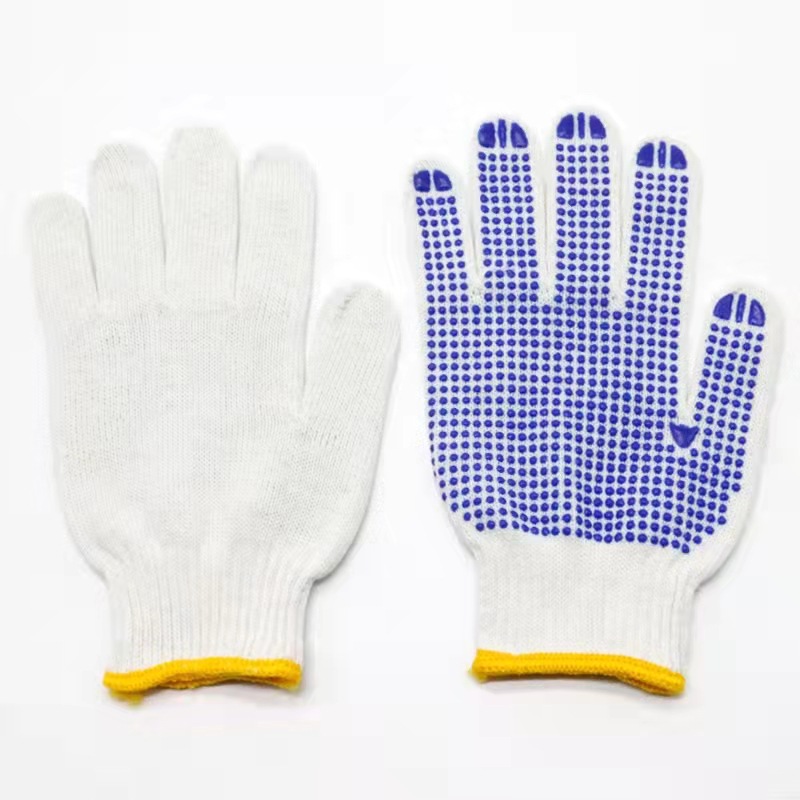 Factoria transfronteriza dispensando guantes de protección laboral antideslizantes de línea de nylon elástico ultra delgado permeable a la protección laboral de hombres y mujeres