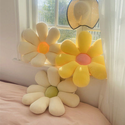太阳花抱枕小雏菊花朵可爱毛绒靠垫沙发床上客厅坐垫靠枕卧室厂家